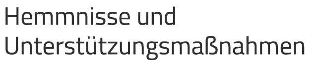 Hemmnisse und Unterst tzungsma nahmen