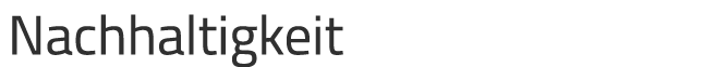Nachhaltigkeit