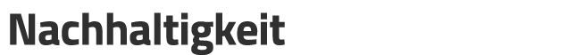 Nachhaltigkeit