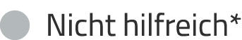  Nicht hilfreich*